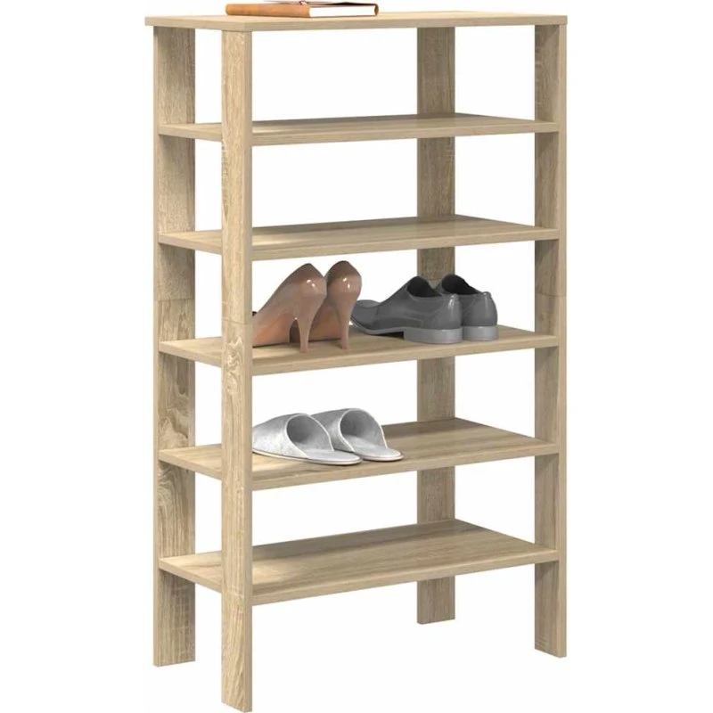 vidaXL Skoreol 61x32x105 cm Konstrueret Træ Sonoma-eg