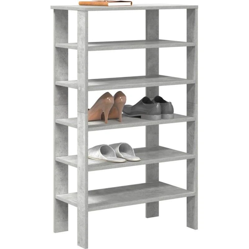 vidaXL Skoreol 61x32x105 cm Konstrueret Træ Betongrå