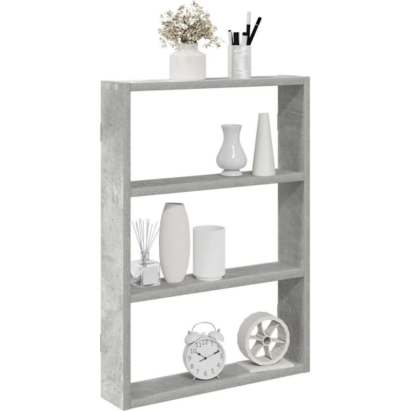 vidaXL Væghylde 43x9x60 cm Konstrueret Træ Betongrå