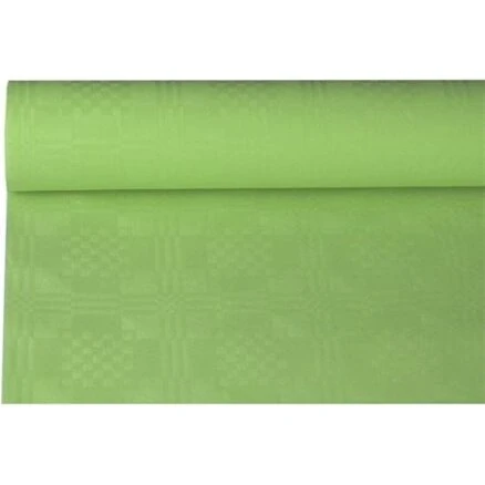 Papirdug 8 m x 1,20 m Olivengrøn med damaskprægning