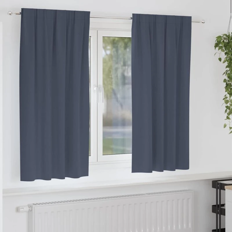 vidaXL Mørklægningsgardiner 2 stk Antracit 175 x 140 cm