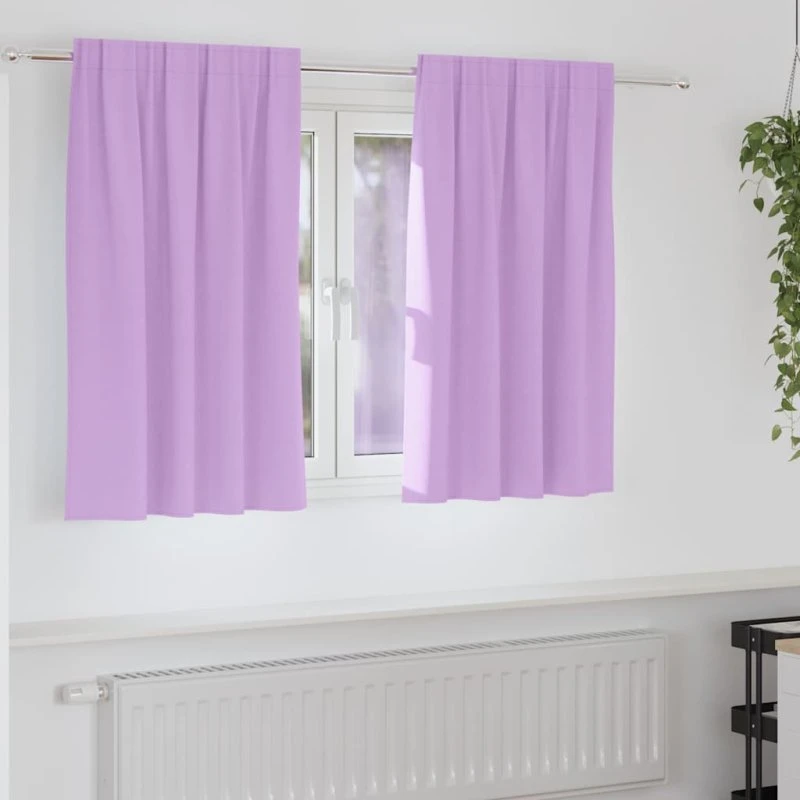 vidaXL Mørklægningsgardiner Lilla 140 x 140 cm 2 stk
