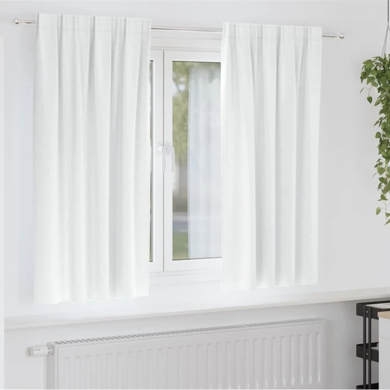 vidaXL Mørklægningsgardiner 2 stk Lys hvid 175 x 140 cm