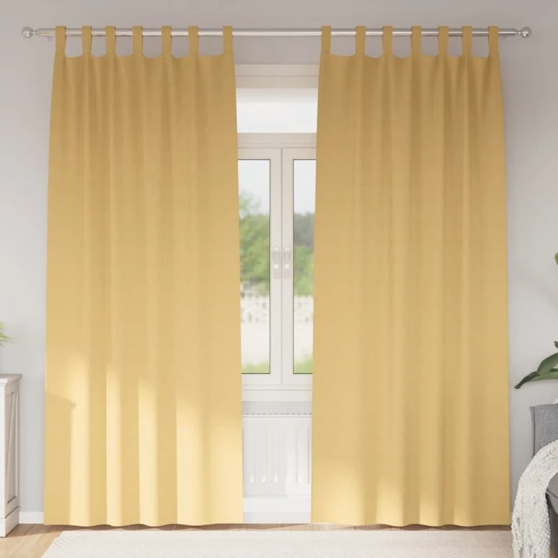 vidaXL Mørklægningsgardiner med Ringe 260 x 140 cm Beige