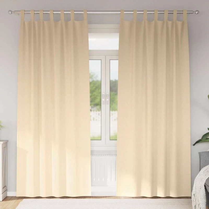 vidaXL Mørklægningsgardiner med Ringe 225 x 140 cm Creme