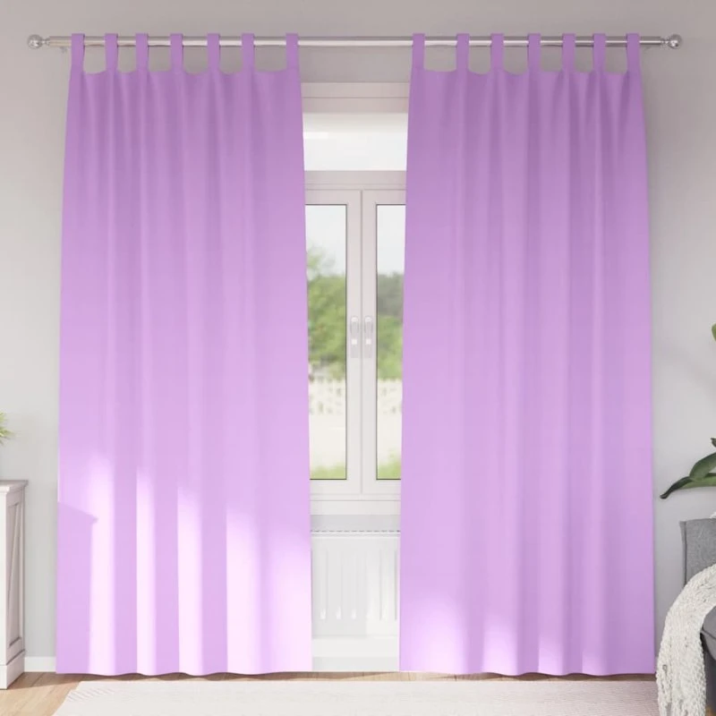 vidaXL Mørklægningsgardiner Lilla 260 x 140 cm med Ringe