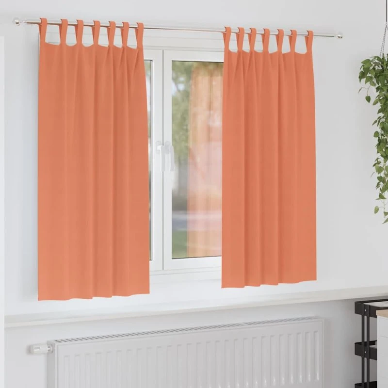 vidaXL Mørklægningsgardiner 2 stk Terrakotta 175 x 140 cm
