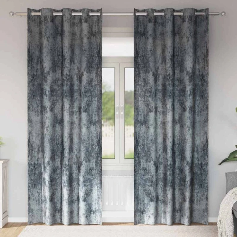 vidaXL Velour Gardiner 260 x 140 cm Sølvgrå Fløjl 2 stk