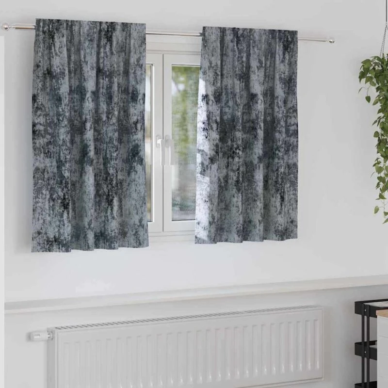 vidaXL Velour Gardiner 2 stk Sølvgrå 140 x 140 cm