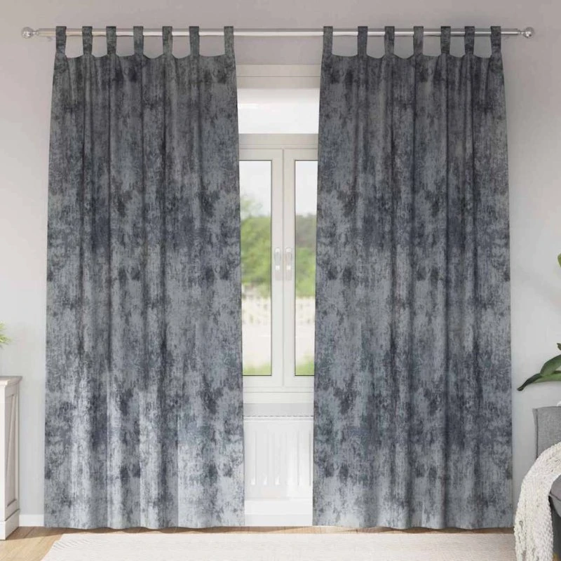 vidaXL Velour Gardiner 260 x 140 cm Sølvgrå Fløjl 2 stk