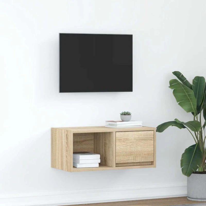 vidaXL Tv-bord 60x31x25,5 cm konstrueret træ sonoma-eg