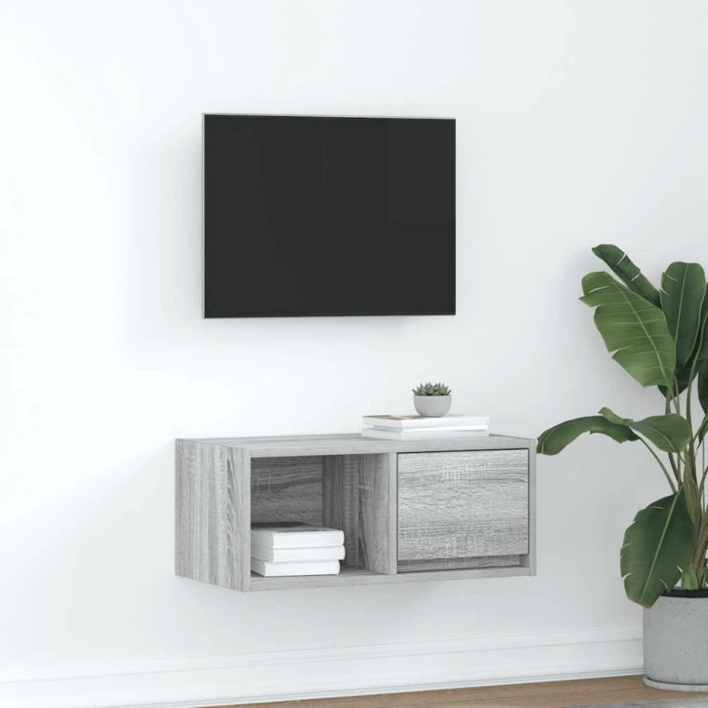 vidaXL tv-bord 60x31x25,5 cm grå sonoma-eg