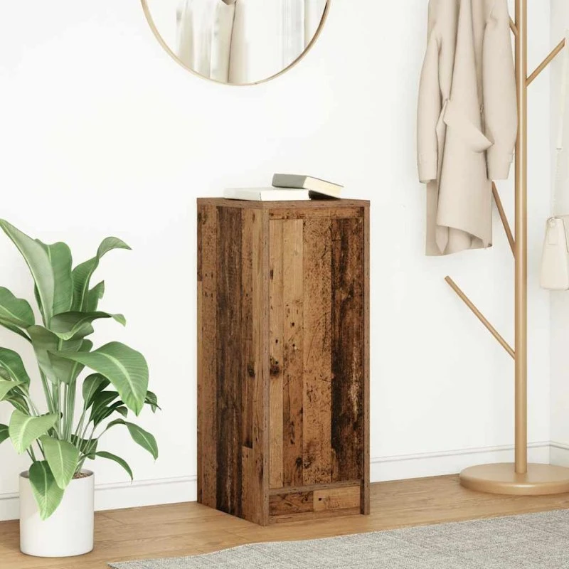 vidaXL Skænk 29,5x34x76 cm Konstrueret Træ Antikt Trælook
