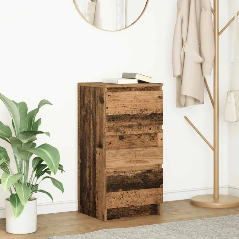 vidaXL Skænk 37,5x35x76 cm Konstrueret Træ Antikt Træ