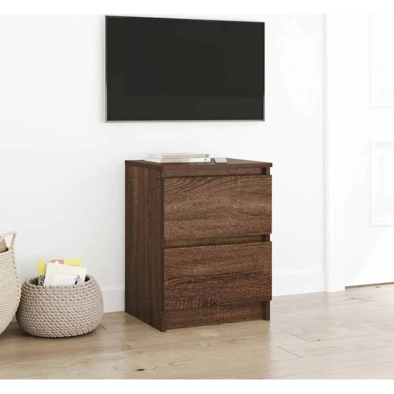 vidaXL Tv-bord 100x35x54 cm konstrueret træ brun