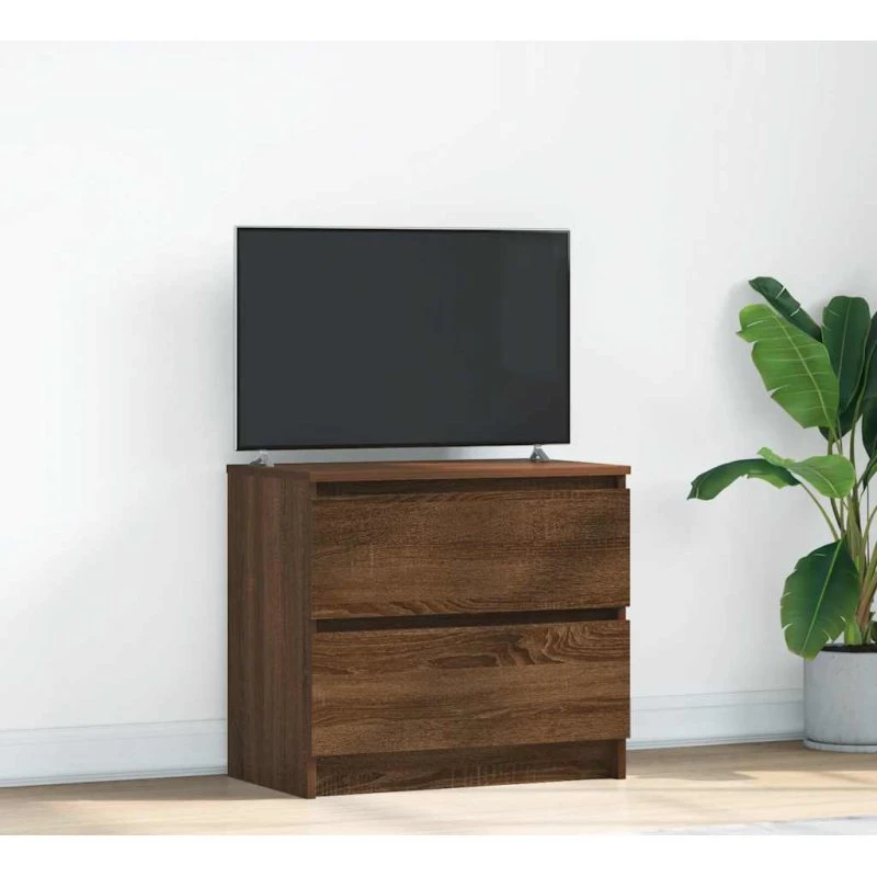 vidaXL tv-bord 60x35x54 cm konstrueret træ brun