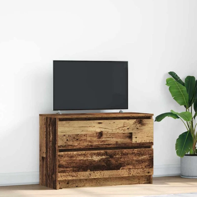 vidaXL tv-bord 80x35x54 cm konstrueret træ antikt trælook