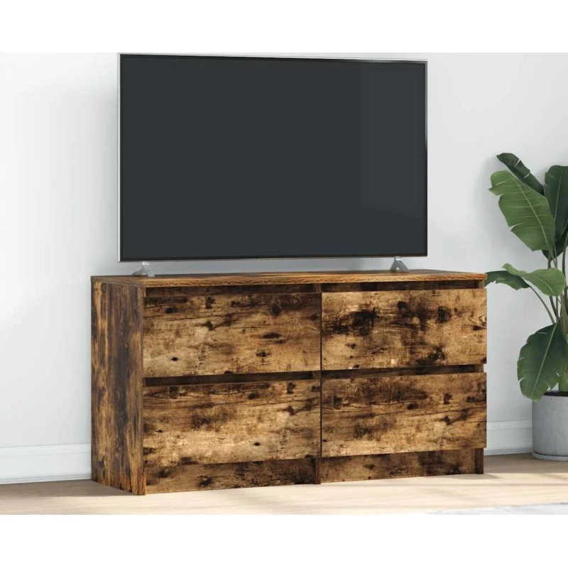 vidaXL tv-bord 100x35x54 cm røget egetræsfarve