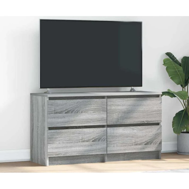 vidaXL tv-bord 100x35x54 cm grå sonoma-eg konstrueret træ