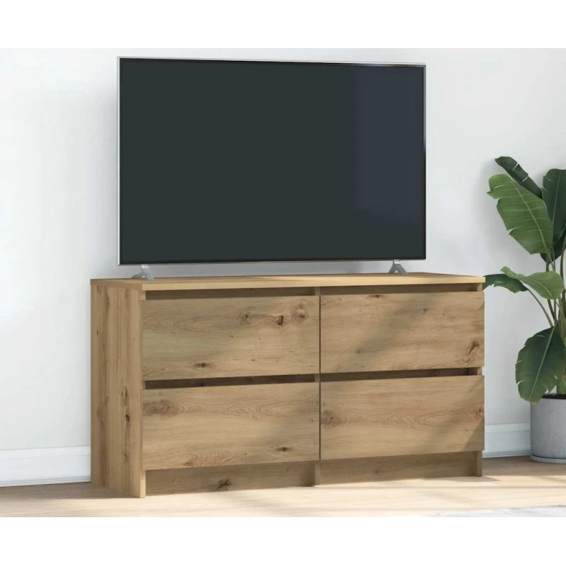 vidaXL tv-bord 100x35x54 cm konstrueret træ kunsteg