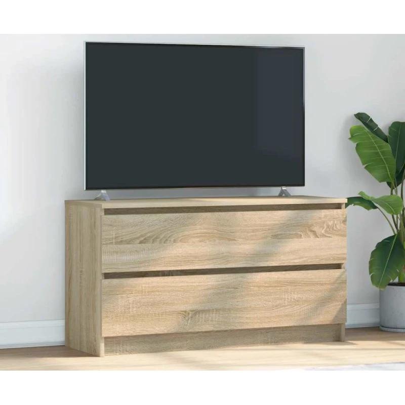 vidaXL Tv-bord 100x35x54 cm konstrueret træ sonoma-eg