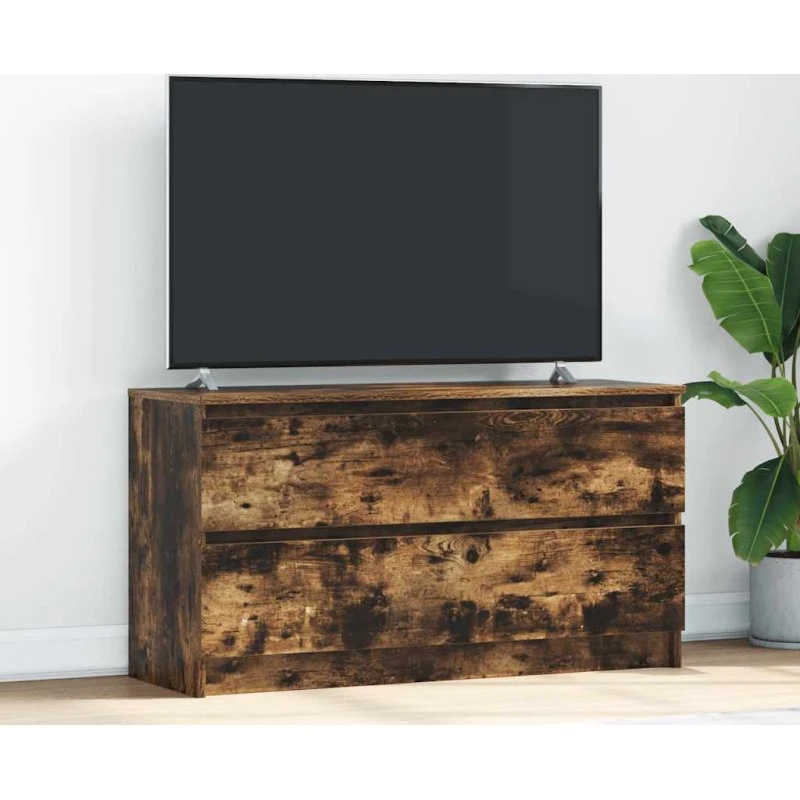 vidaXL tv-bord 100x35x54 cm røget egetræsfarve