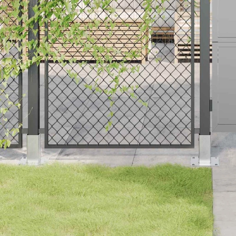 vidaXL Stolpefødder 71x71 mm, 4 stk., galvaniseret stål