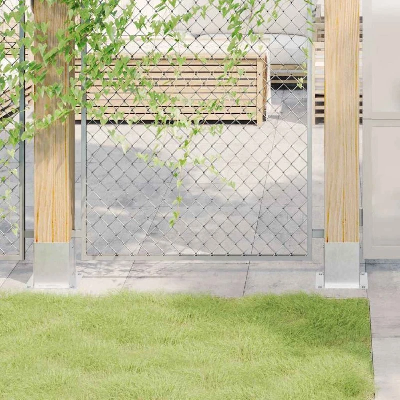 vidaXL 12 stk. stolpefødder firkantet 101x101 mm galvaniseret stål