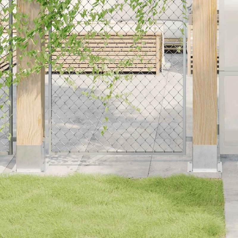 vidaXL Stolpefødder Firkantet 141x141 mm, 4 stk, Galvaniseret Stål
