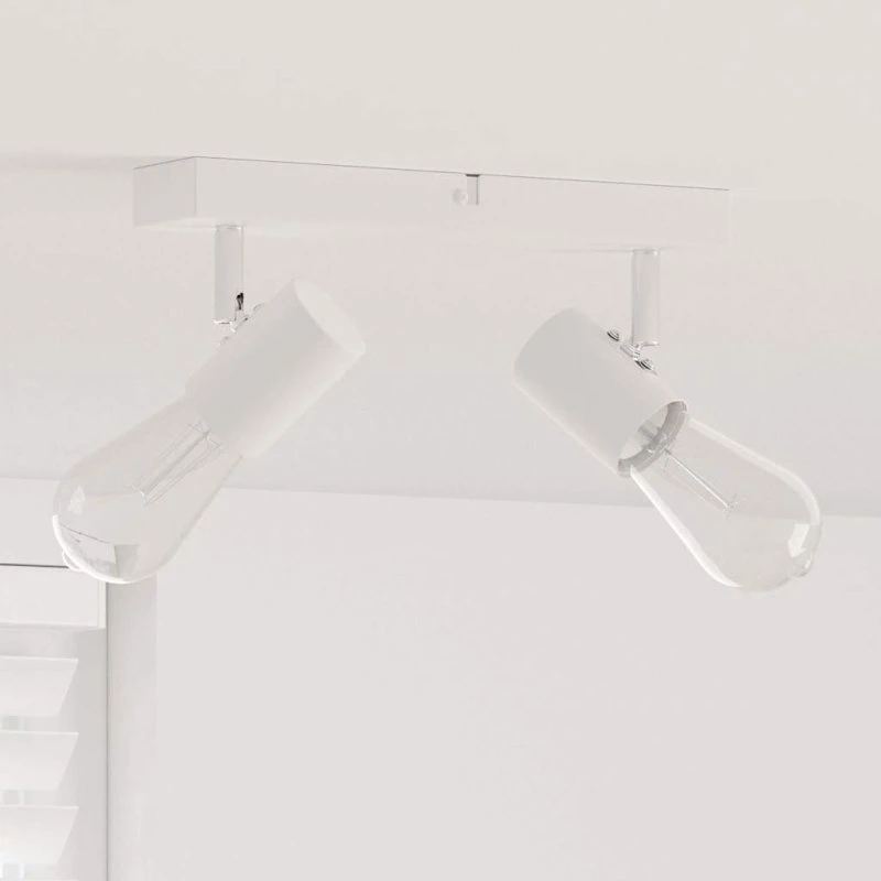 vidaXL Loftsspot Hvid 26 x 6,5 x 11,5 cm Stål