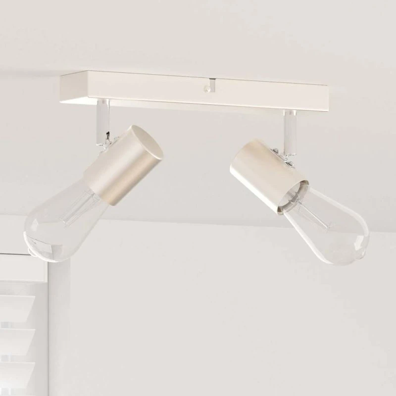 vidaXL Loftsspot Børstet Nikkel 26 x 6,5 x 11,5 cm Stål
