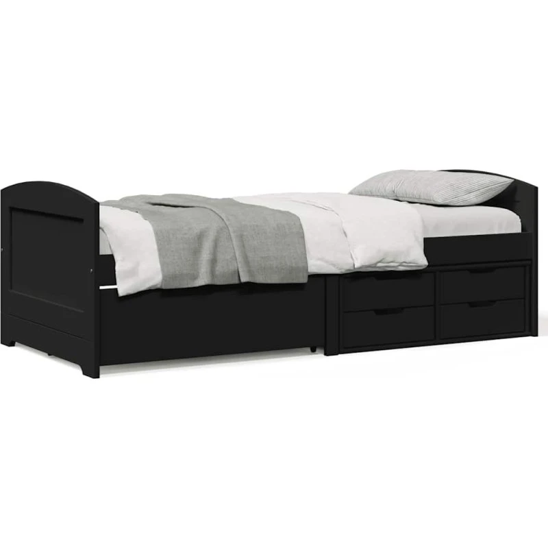 vidaXL IRUN daybed 90x200 cm sort med 5 skuffer