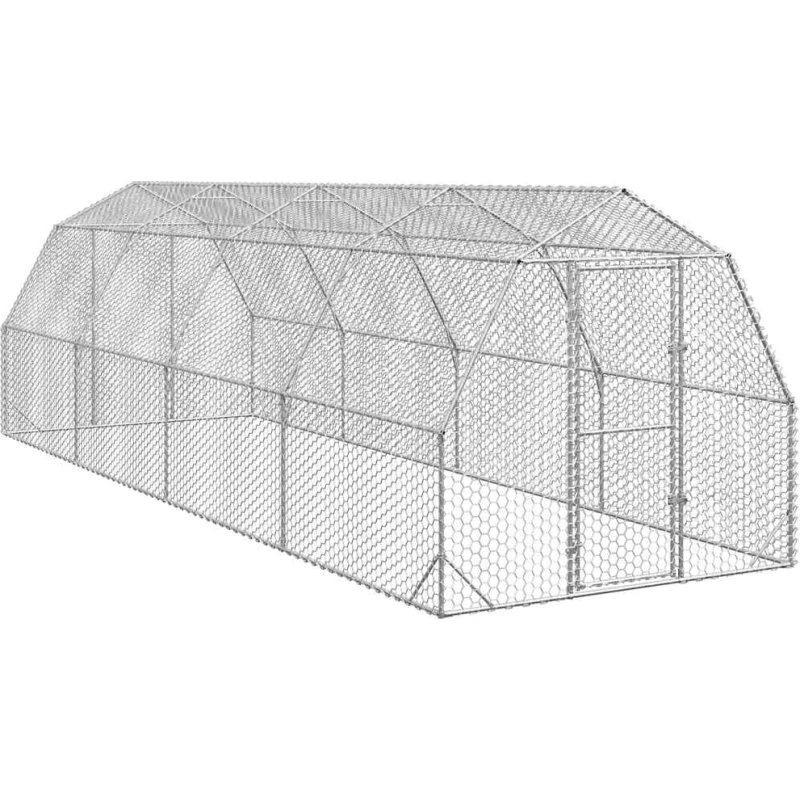 vidaXL hønsegård 2,5x8x2,25 m galvaniseret stål