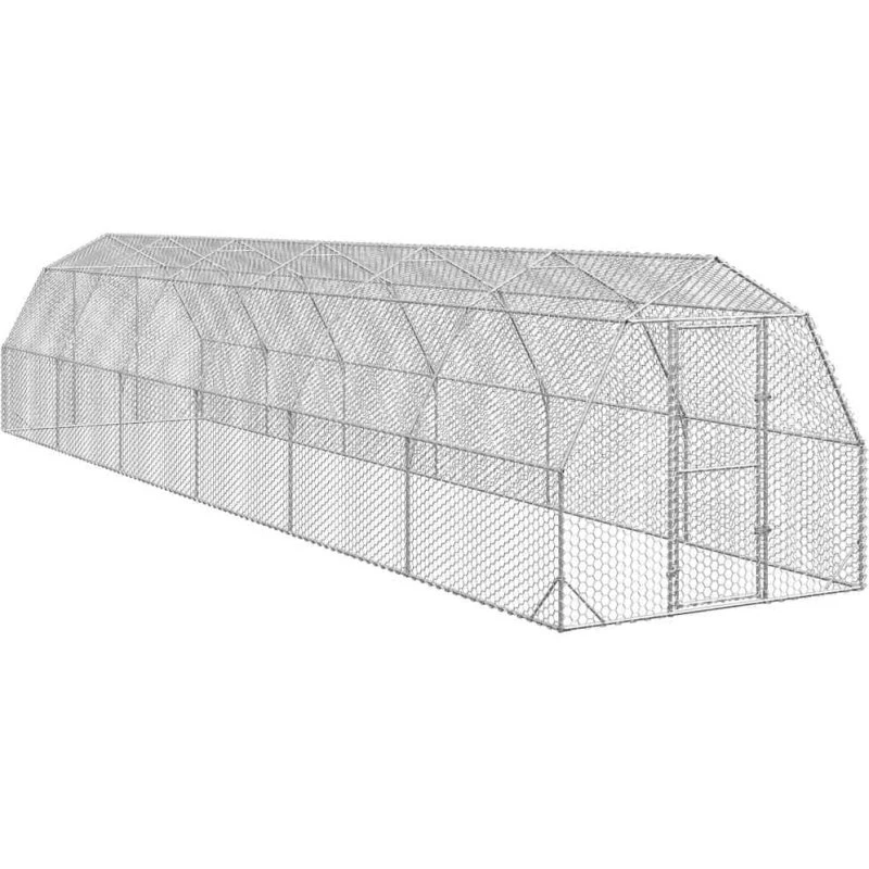 vidaXL Hønsegård 2,5x12x2,25 m galvaniseret stål