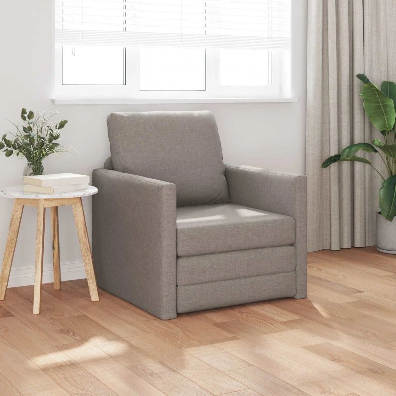 vidaXL Sovesofa Gråbrun 74x77x81 cm Stof
