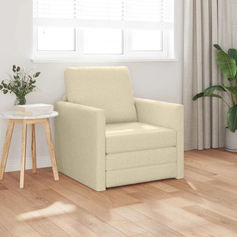 vidaXL Sovesofa Creme 74 x 77 x 81 cm