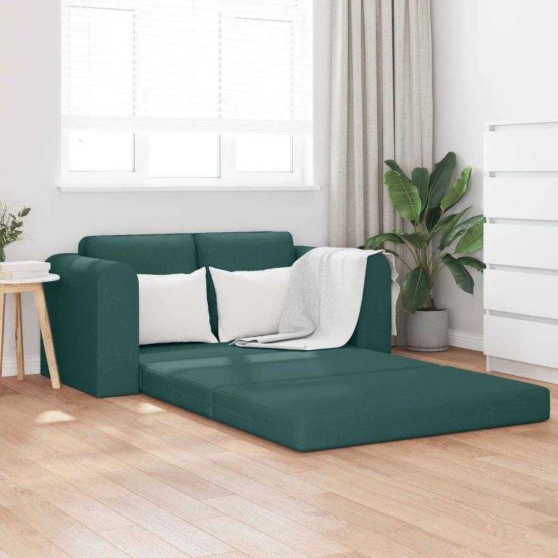vidaXL Sovesofa 60 cm Mørkegrøn Stof