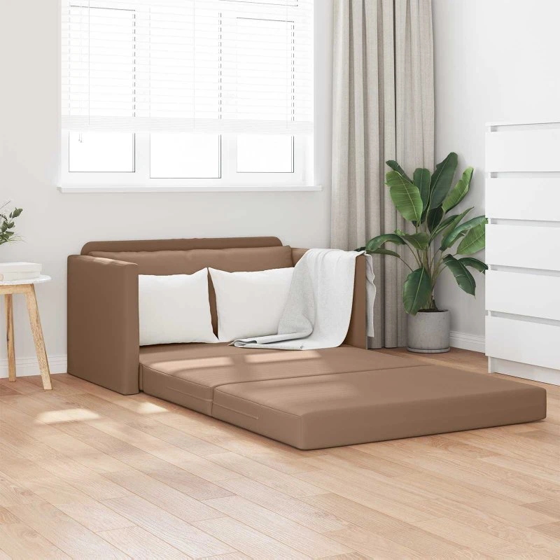 vidaXL Sovesofa Cappuccino 124 x 71 x 78 cm Kunstlæder