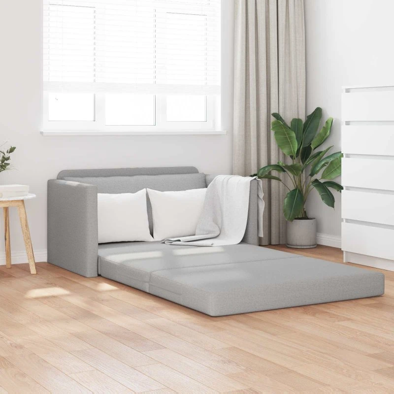 vidaXL Sovesofa 110 cm Skygrå Stof