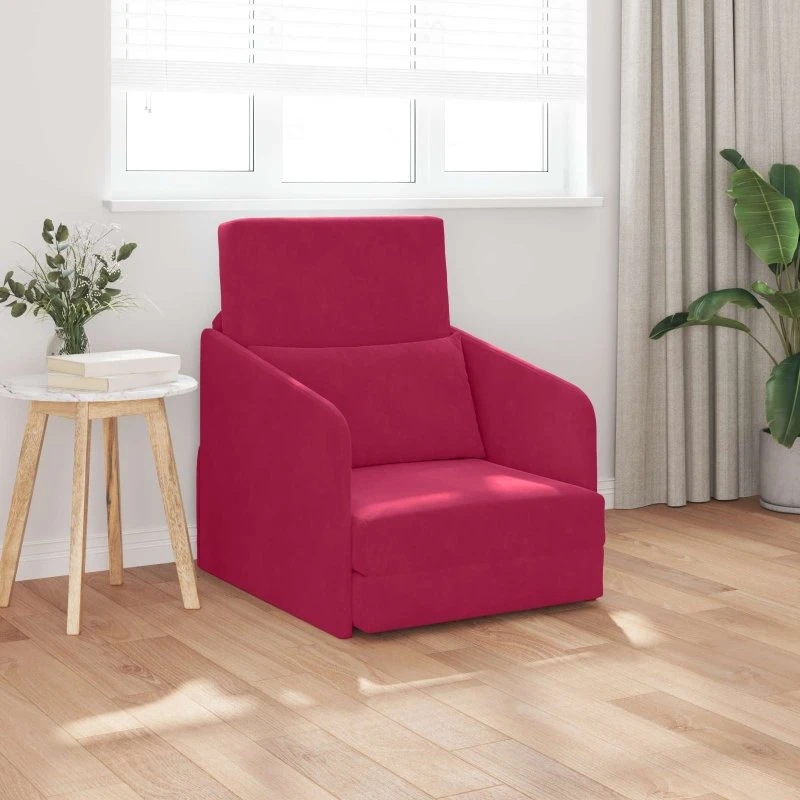 vidaXL Sovesofa Vinrød 65 x 80 x 83 cm i Fløjl