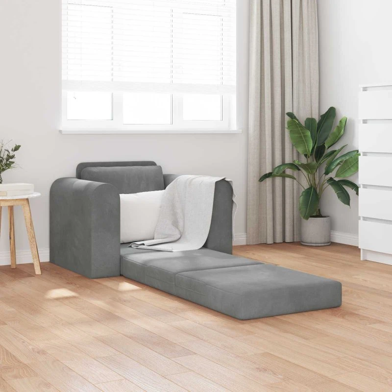 vidaXL Sovesofa Mørkegrå 98 x 71 x 83 cm Fløjl