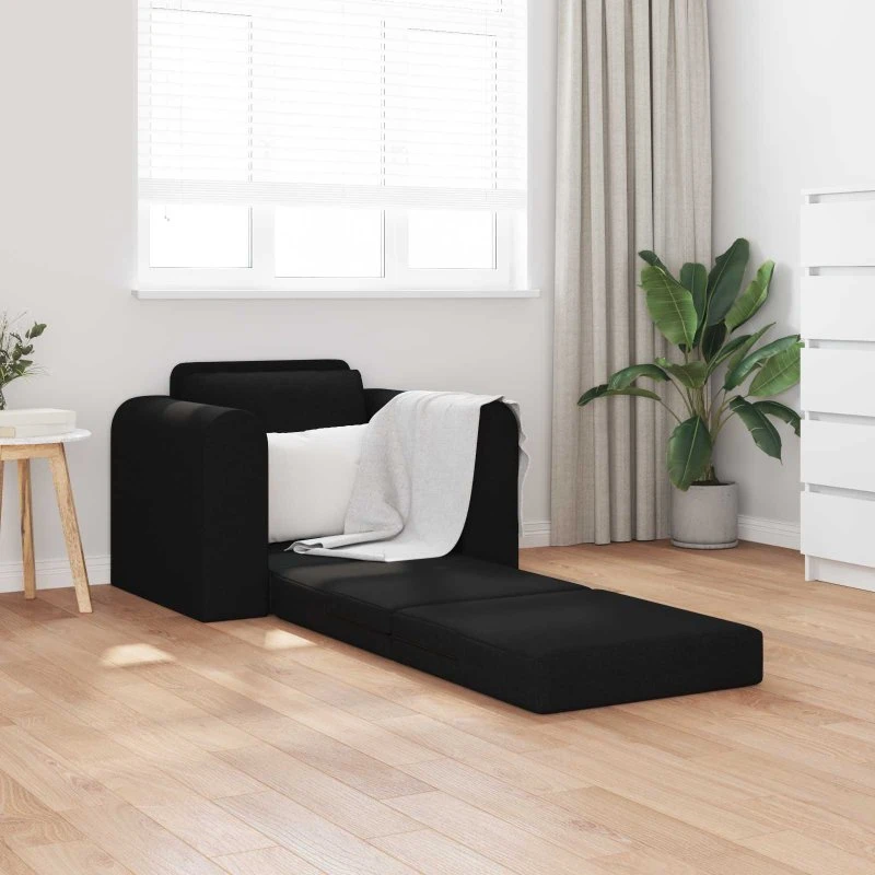 vidaXL Sovesofa Sort 98 x 71 x 83 cm Stof