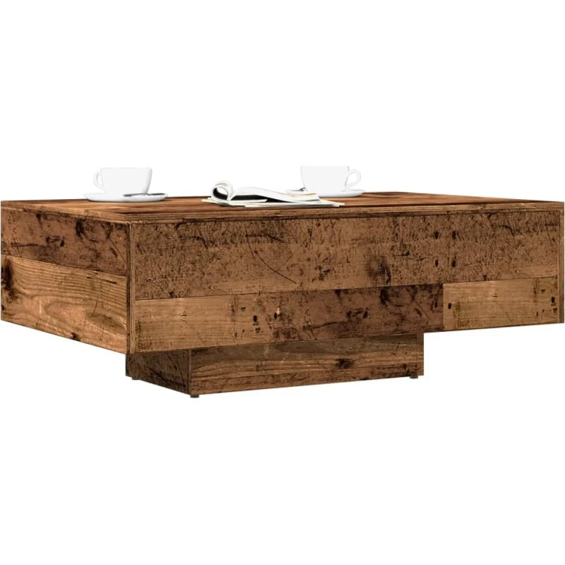vidaXL Sofabord 85x55x31 cm Konstrueret Træ Antikt Træ
