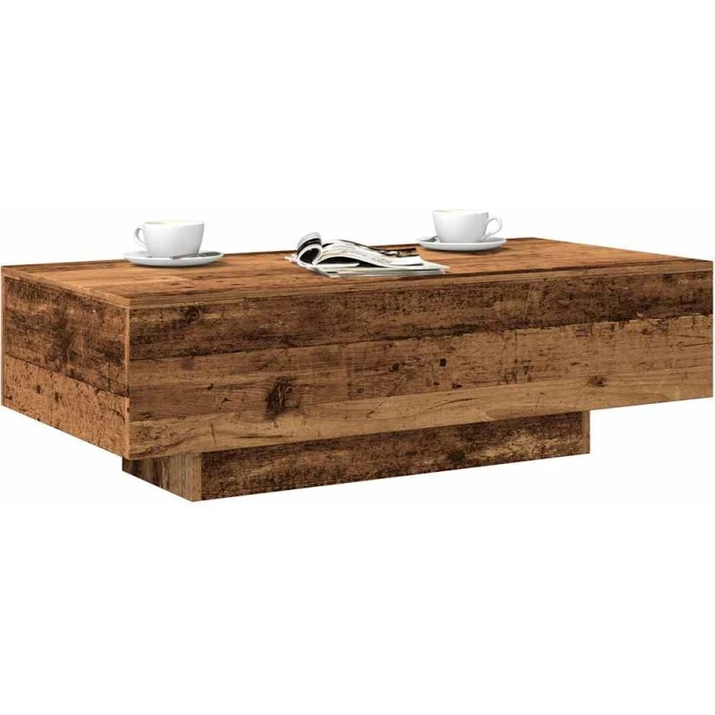 vidaXL Sofabord 100x49,5x31 cm Konstrueret Træ Antikt Træ