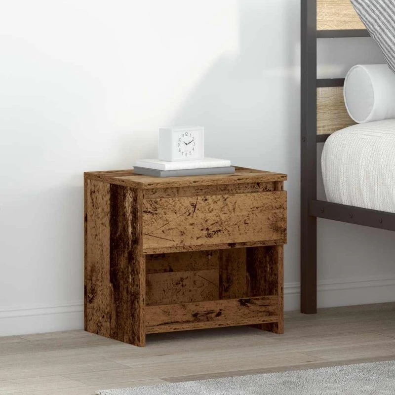 vidaXL Sengeborde 2 stk. 40x30x39 cm konstrueret træ antikt