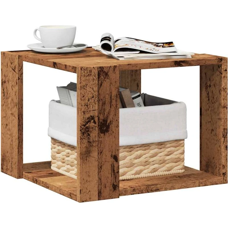 vidaXL Sofabord 40x40x30 cm Konstrueret Træ Antikt Træ