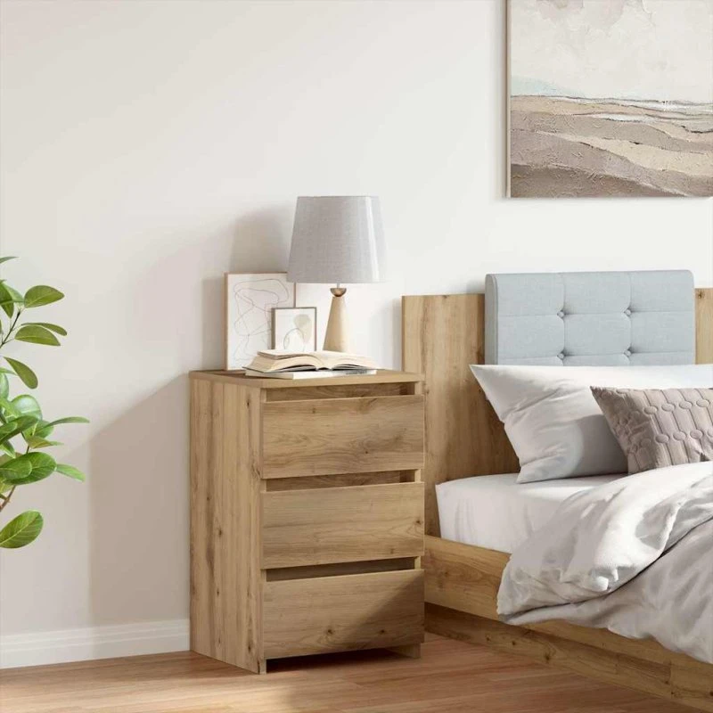 vidaXL Sengebord 40x35x62,5 cm i konstrueret træ