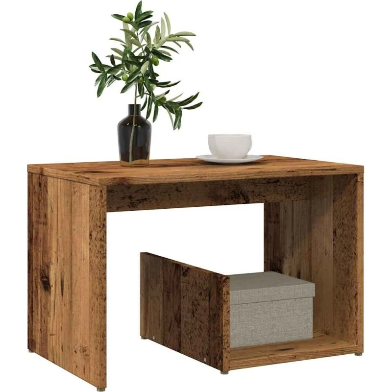 vidaXL Sidebord 59x36x38 cm konstrueret træ antikt træ