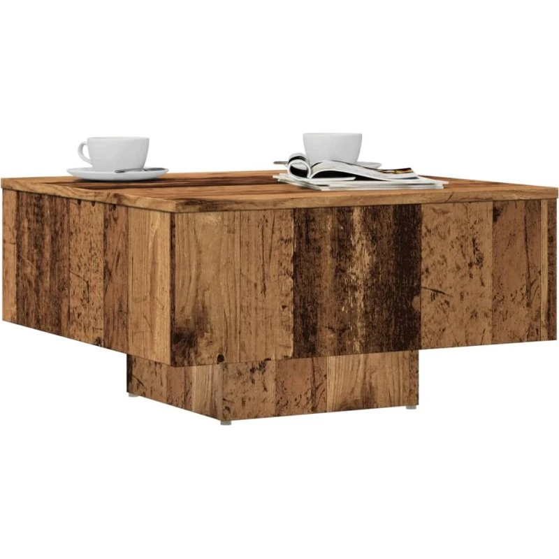 vidaXL Sofabord 60x60x31,5 cm Konstrueret Træ Antikt Træ