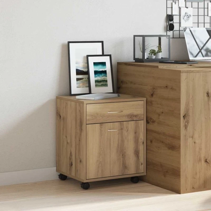 vidaXL Rullebord 45x38x54 cm Konstrueret Træ Kunsteg
